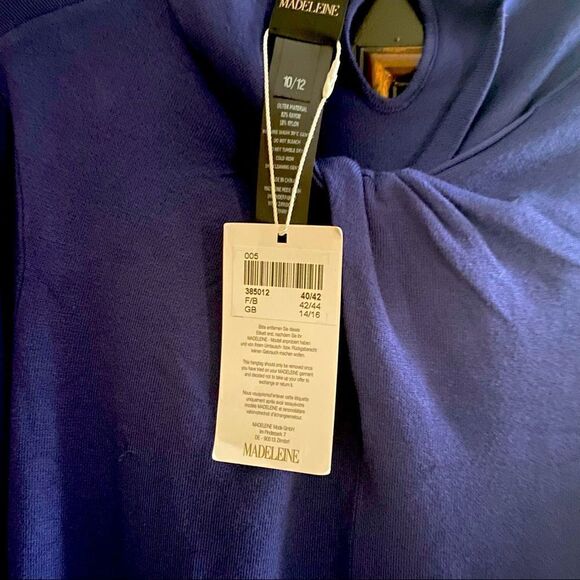 Madeline Navy Blue Long Sleeve Top Size 10 12 NWT - Picture 6 of 9